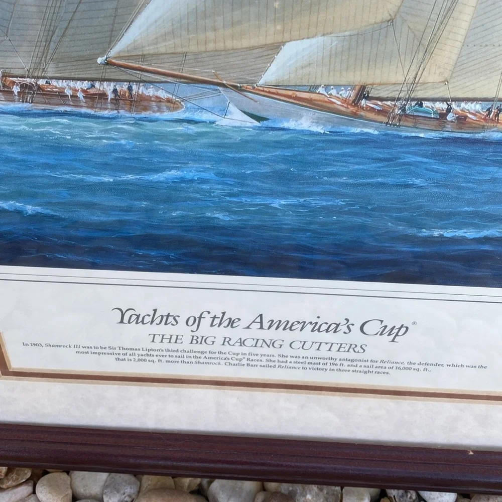Vintage LARGE “Yachts of the America’s Cup Special Edition Artwork Tim Thompson